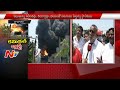Mayor visits fire mishap site; fire still raging