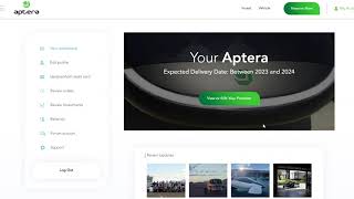 Aptera Updates Delivery on Dashboard