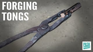 Homemade Blacksmith Tongs  Forged from Rebar