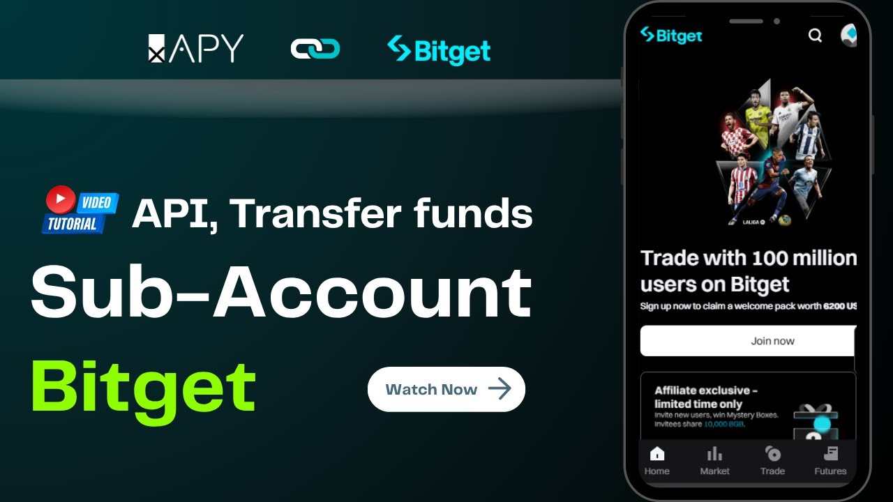 Tutorial Create a Sub-Account on Bitget - API - Transfer funds - YouTube