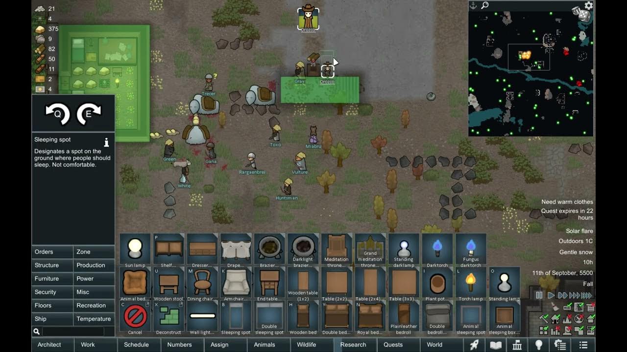 RimWorld roof trap traders YouTube