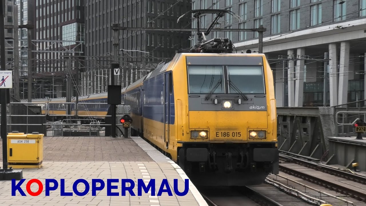 BUITEN DIENST! BR186 met ICRmh stam keert leeg op Amsterdam Centraal!