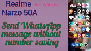 How to send WhatsApp message without saving the number in Realme Narzo 50A mobile phone screenshot 4