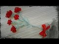 French beaded flowers - carnation flowers pattern