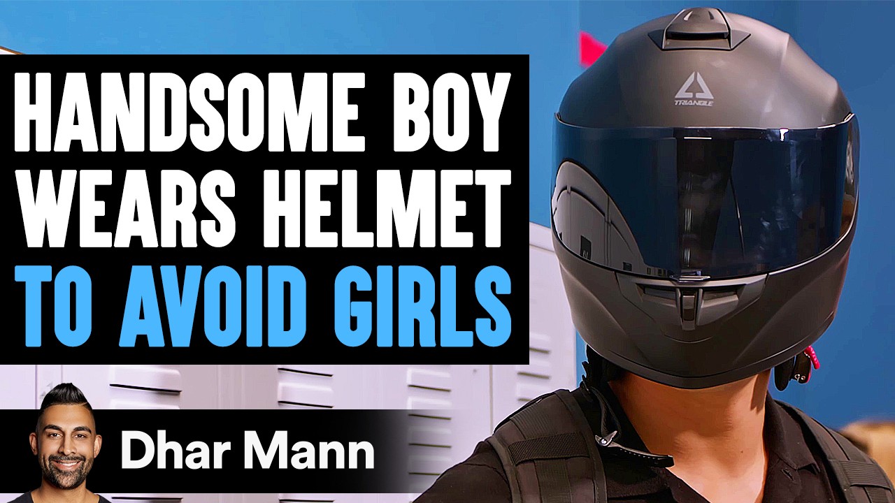 Handsome Boy WEARS HELMET To AVOID GIRLS What Happens Is Shocking  Dhar Mann Studios