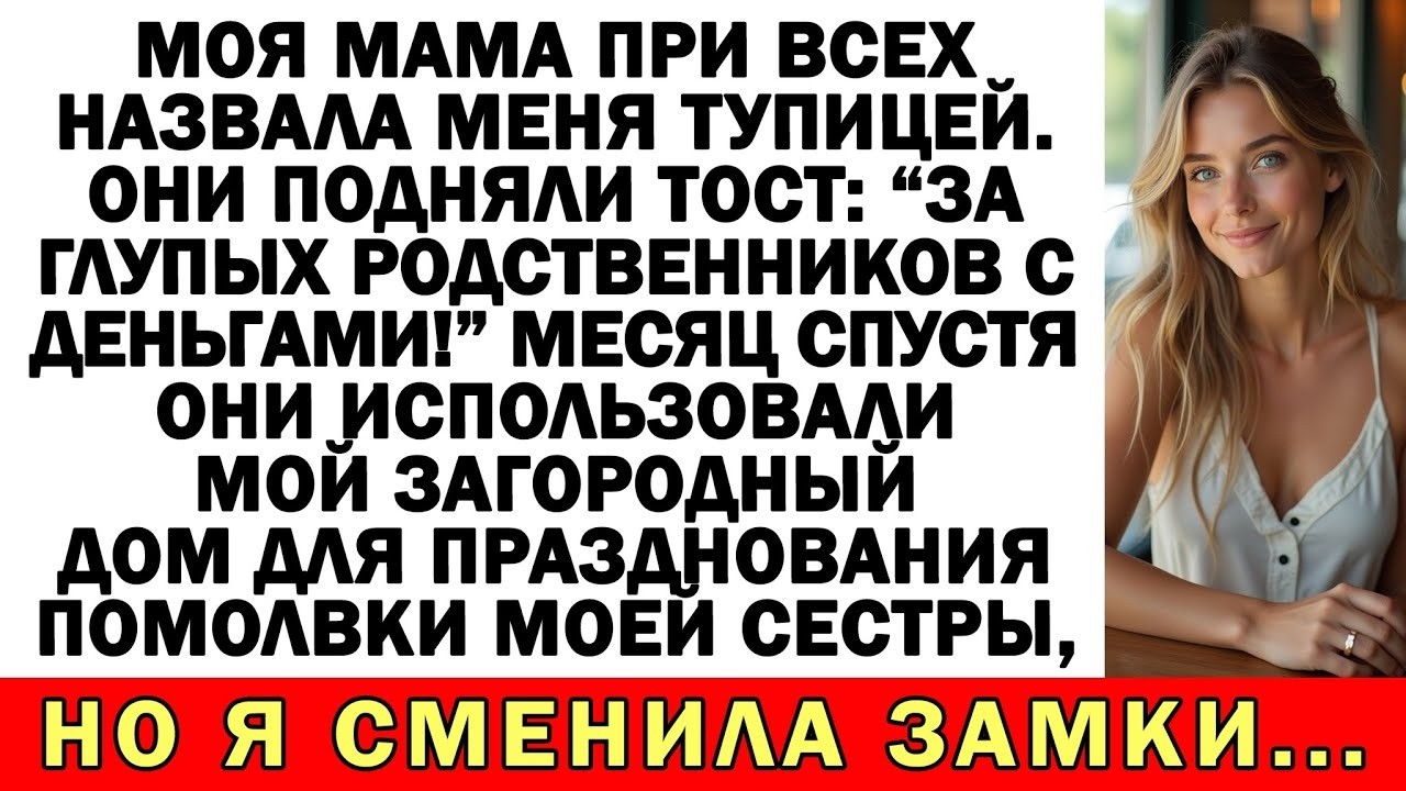 Мама назвала Меня Тупицей, А потом Использовала Мой дом для вечеринки сестры… Но я…