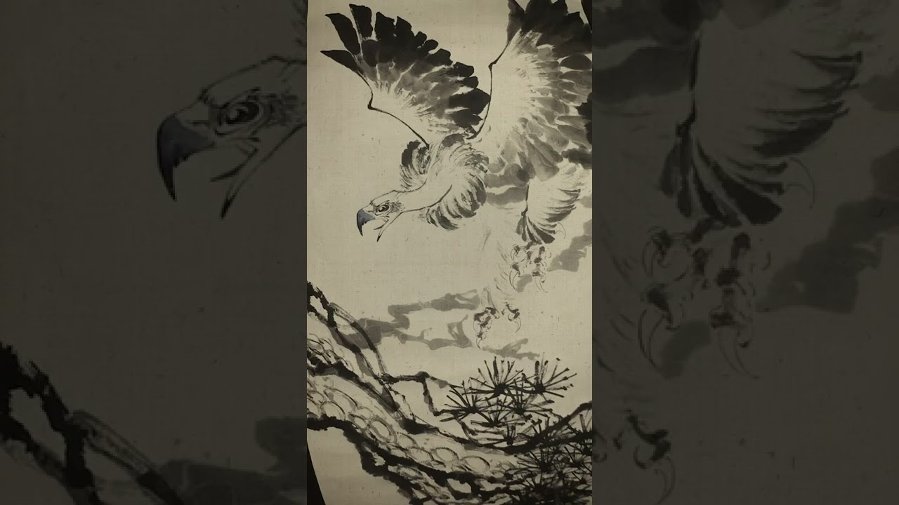 Chinese Ink Brush Eagle and Pine Tree｜Chinese Painting｜TimeLapse｜Drawing｜Joey Pang｜JP Tattoo Art