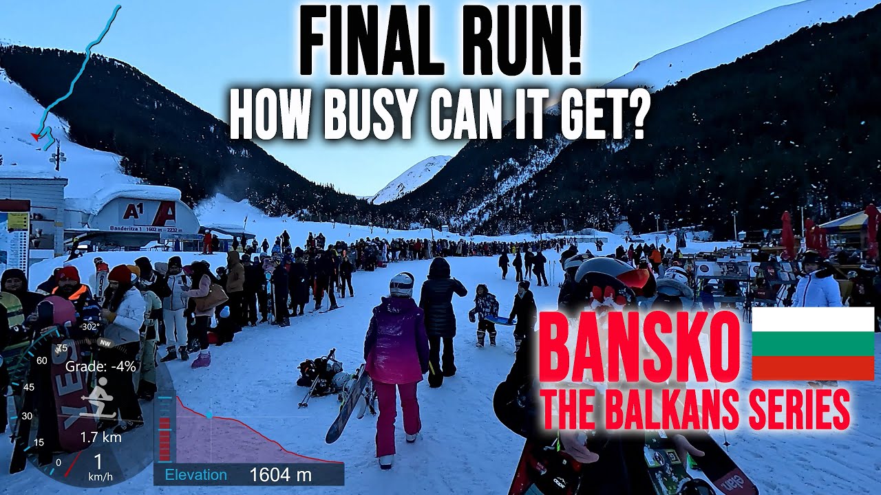 [4K] Skiing Bansko, Final Run! How Busy Can It Get? Pistes 8, 1 and 1a, Bulgaria, GoPro Hero13