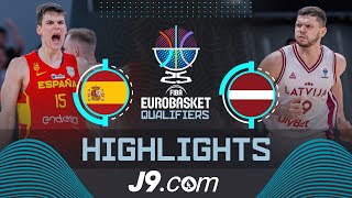 Spain 🇪🇸 vs Latvia 🇱🇻 | J9 Highlights | FIBA EuroBasket 2025 Qualifiers image
