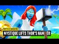 Can Mystique LIFT Thor's Hammer?? Fortnite Myth Chasers