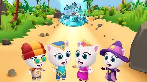 Talking Tom Hero Dash - Angela - Full screen - Walkthrough BOSS - Gameplay, (Android, iOS)