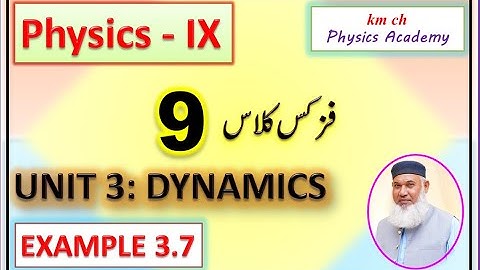 Example 3.7, Unit 3: Dynamics, Physics-IX, Class 9