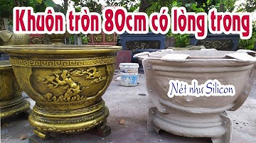 Chi tiết bộ khuôn tròn 80cm nhựa Composite có lòng trong hoa văn nổi