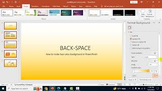 How to make two color background in PowerPoint
