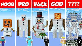 Minecraft SNOW GOLEM HOUSE BUILD CHALLENGE - NOOB vs PRO vs HACKER vs GOD / Animation by WiederDude 7,646,386 views 1 year ago 9 minutes, 47 seconds