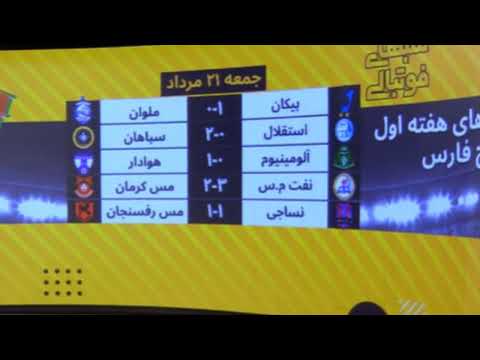 نتایج و جدول هفنه اول لیگ برتر