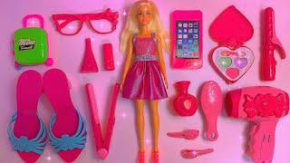 Disney Barbie Doll Makeover, Satisfying with Unboxing Barbie Doll Wardrobe,Dress,Shoes,Bags | ASMR 