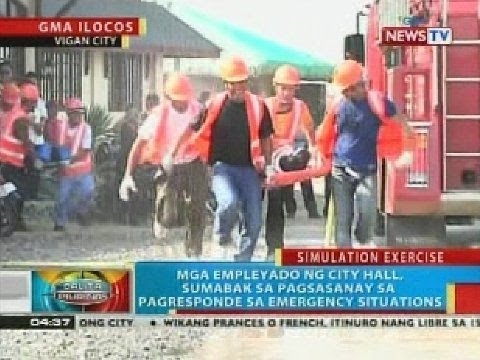 Mga empleyado ng Vigan City hall, sumabak sa pagsasanay sa pagresponde sa emergency situations
