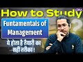 How to Study Fundamentals of Management ? | CMA By Prof. Vinit Kumar