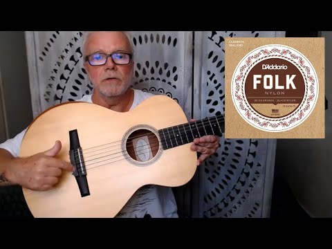 D'Addario EJ34 Folk Ball End Classical Guitar Strings Review - Taylor  Academy 12e-N Nylon String 