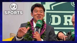 Kansei Matsuzawa gets ready for Raiders rookie mini camp