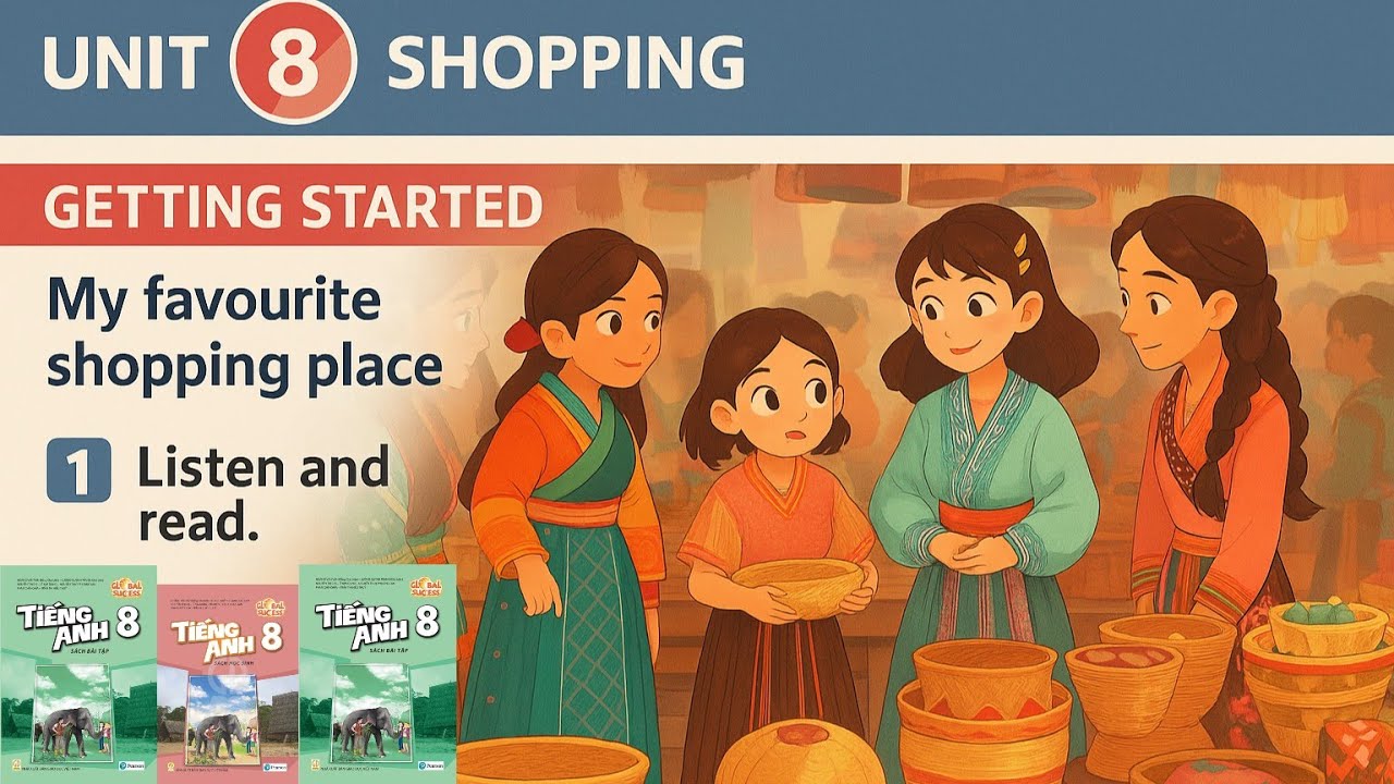 Tiếng Anh 8 Global Success | Unit 8  SHOPPING | GETTING STARTED | My favourite shopping place