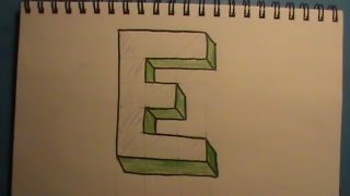 How To Draw The Letter E In 3d Youtube
