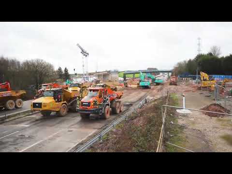 Time Lapse Footage of HS2's Marston Box Bridge Being Put Into Place
