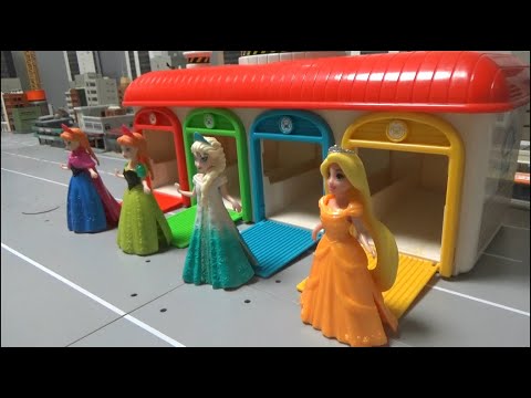 장난감 놀이 <strong>Frozen</strong> <strong>Elsa</strong> 4 Disney Princess depature! toys play