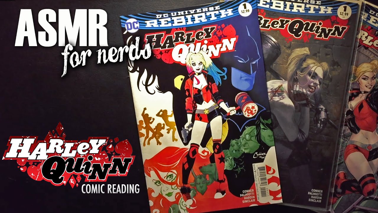 Harley Quinn ASMR Comic Book Reading - whispering, page turning, batman