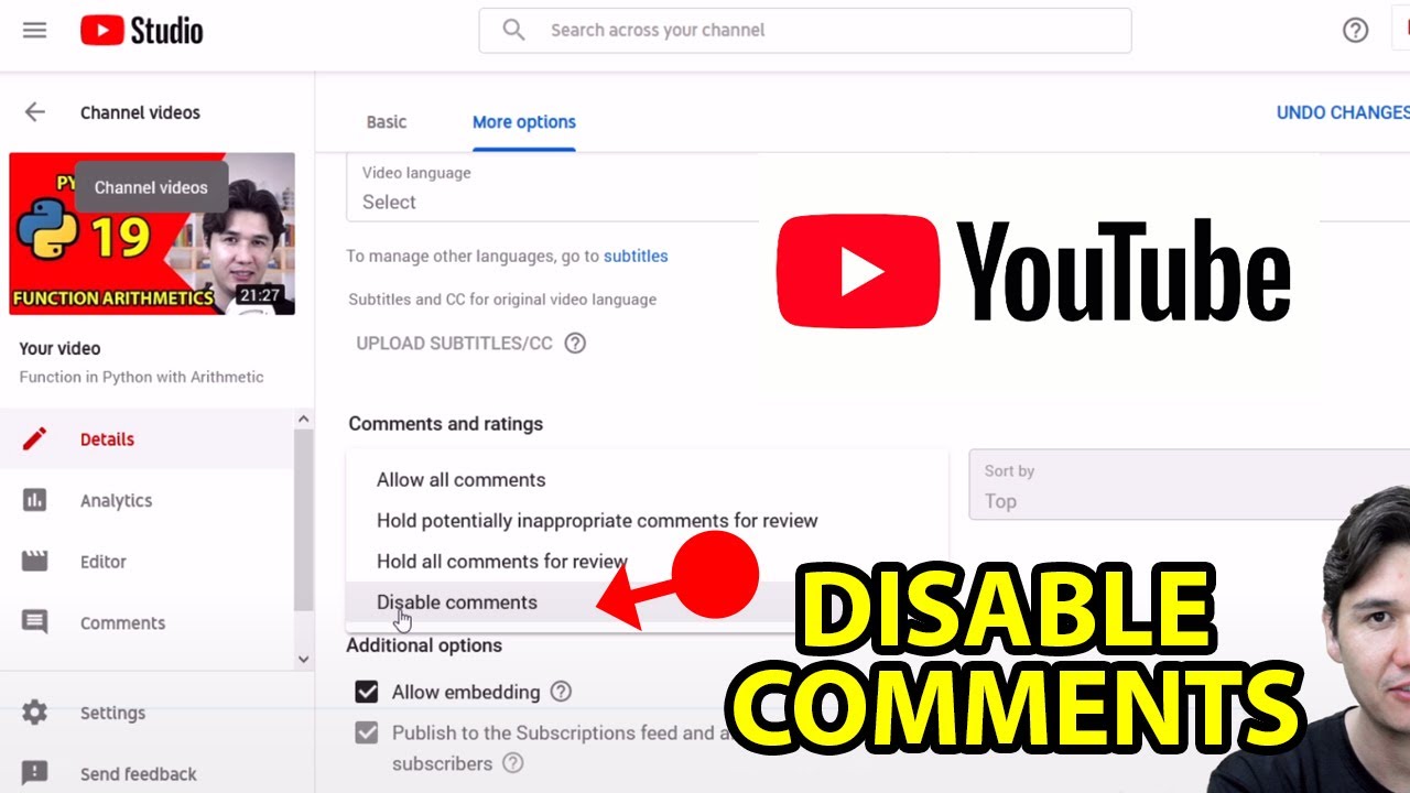 How To Disable Comments On YouTube 2021 YouTube