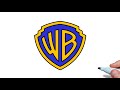 How to draw Warner Bros. Logo | Drawing Warner Brothers logo easy