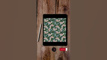 Flamingo with monster green leafs seamless pattern on procreate (time-lapse) #seamlesspattern #cute