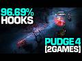 96.69% Hook Accuracy! 🎣 Pudge Pos 4 [2Games] | Pudge Official
