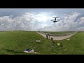 KRK airport planespotting in 360 - landing
