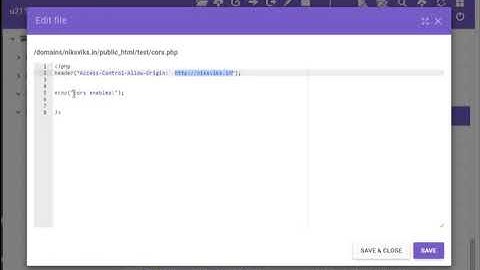 handling CORS issue in API and calling in apps