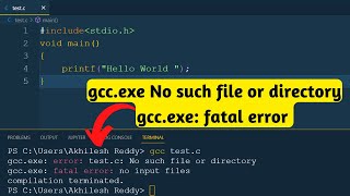 gcc.exe error: no such file or directory