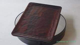 Sanuki lacquerware, wooden, carved tray (28.7 cm), lacquered
