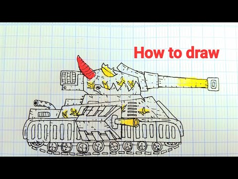 36 cách vẽ xe tăng LEVIATHAN trong gerand - YouTube