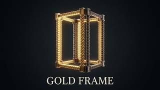 360° Neoclassical Gold Mirror Frame | Beaded Ornamental 3D Model Showcase | ArchViz Asset