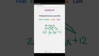 Multiply Binomials using FOIL #2