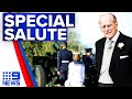 Prince Philip's death marked with 41-gun salute | 9 News Australia
