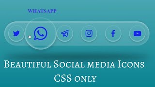 social icons amazing hover effect only html and css |Beutiful design for frontend |code with dk