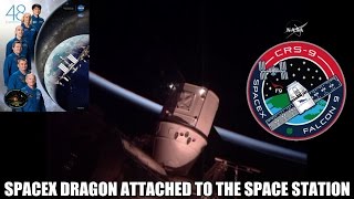 NASA - SpaceX Dragon Attached to the Space Station