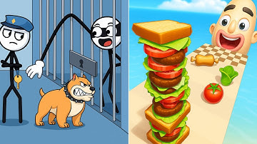 THIEF PUZZLE Vs SANDWICH RUNNER : Satisfying ASMR Gameplay - All Max Levels Gameplay