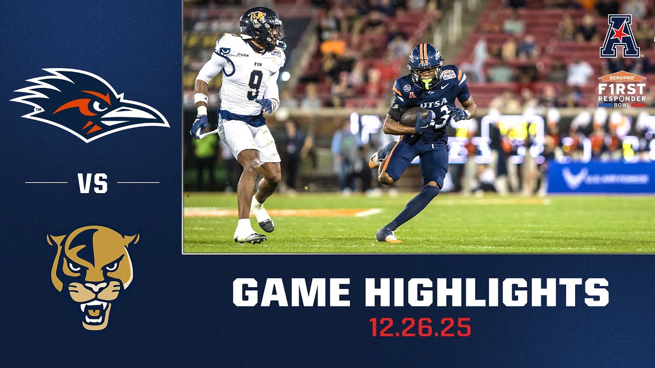 Utsa Vs Fiu First Responder Bowl Football Highlights Dec 26 2025 