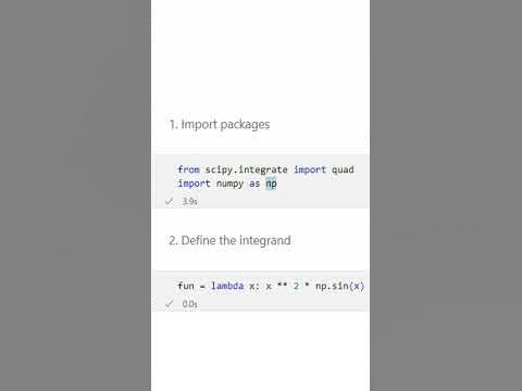 How to calculate integral using SciPy in Python - YouTube