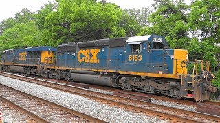 CSX Q224 Autorack Train Meets Light Power in St Denis