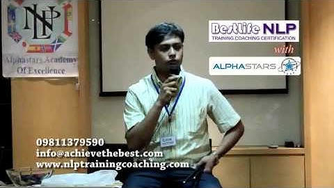 NLP Training helped me discover my success and failure patterns