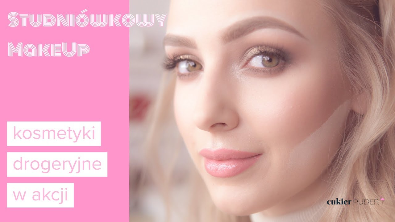 Makijaż studniówkowy drogeryjnymi kosmetykami - tutorial krok po kroku.